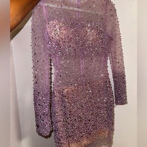 Pink Rhinestone Sparkle Gem Dress